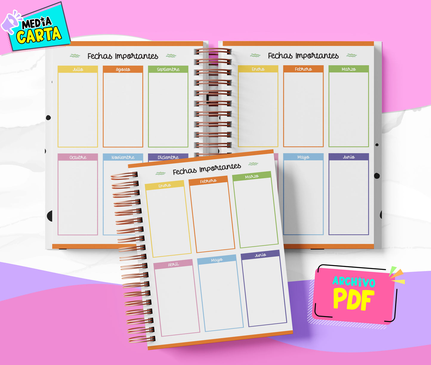 Agenda Diaria 2026 de Bob Esponja (PDF no editable) – Día por Página – Media Carta 14×21.5 cm – Español