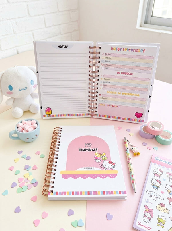 Libreta de Tandas 25 Participantes - Hello Kitty