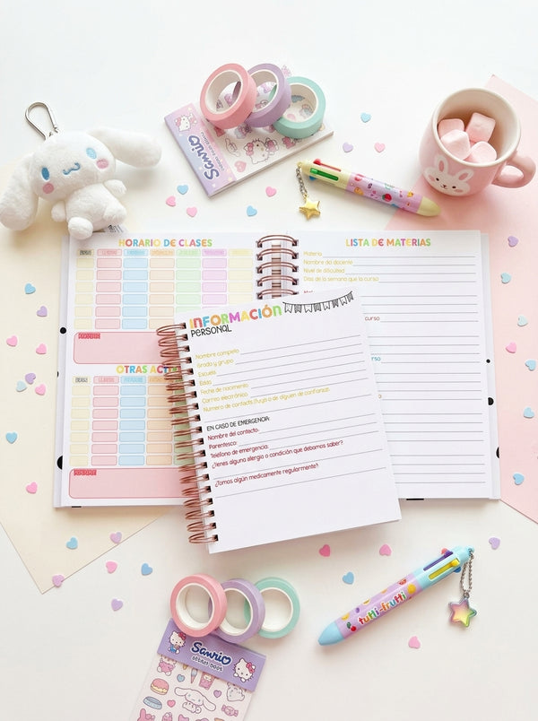 Agenda Estudiantes 2 Días por Página Ciclo 26-27 - Pokémon
