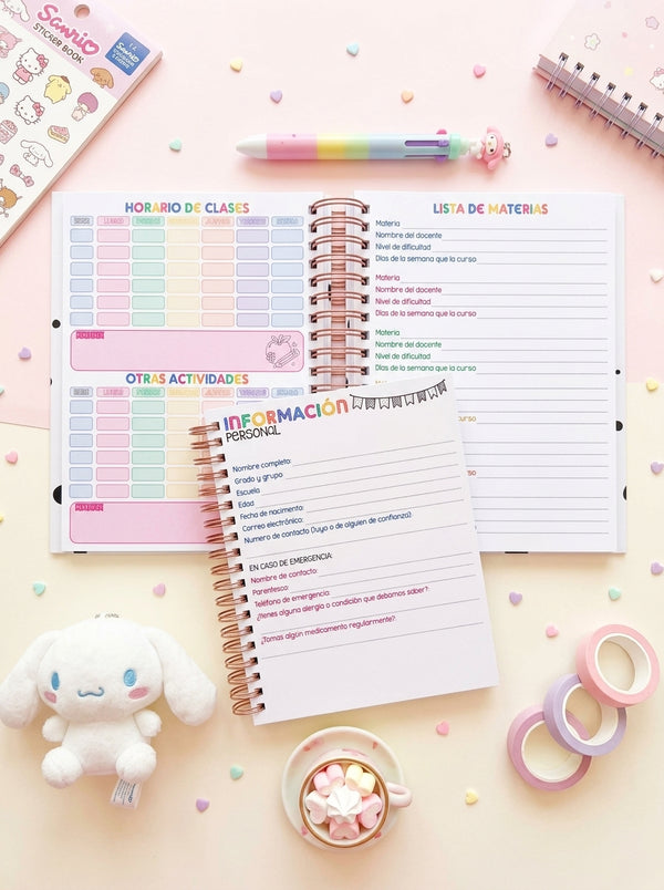 Agenda Estudiantes Semanal Ciclo 26-27 - Celestial Bloom