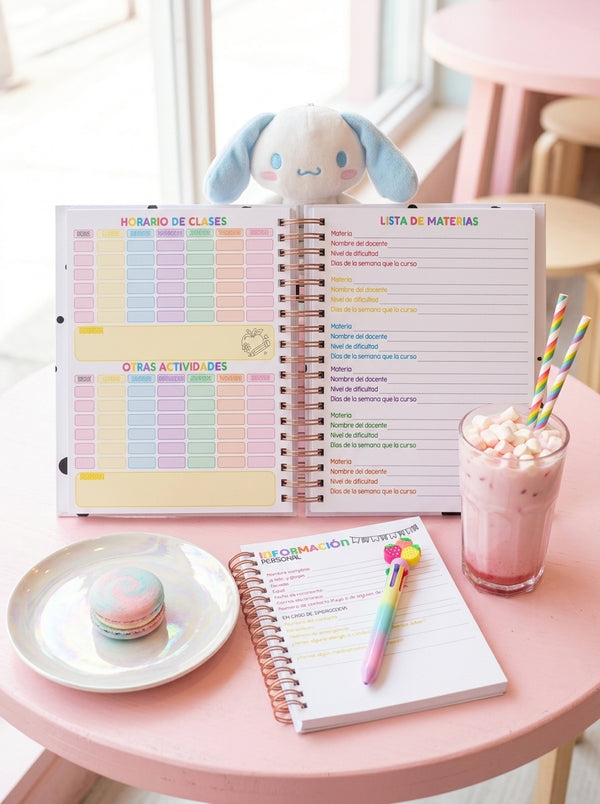 Agenda Estudiantes 2 Días por Página Ciclo 26-27 - Rainbow Brite