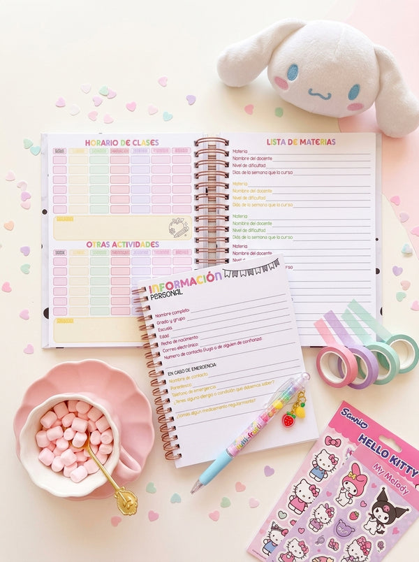 Agenda Estudiantes 2 Días por Página Ciclo 26-27 - Hello Kitty