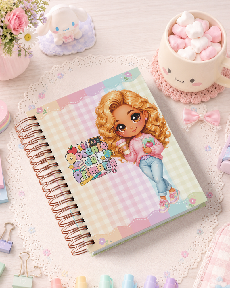 Pack de Portadas Docente de Primaria - Sweet Rainbow