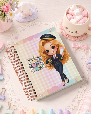 Pack de Portadas Piloto  Sobrecargo  Aeromoza - Sweet Rainbow
