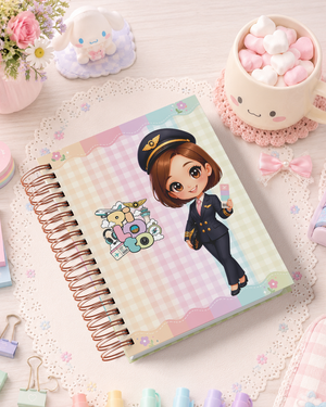 Pack de Portadas Piloto  Sobrecargo  Aeromoza - Sweet Rainbow