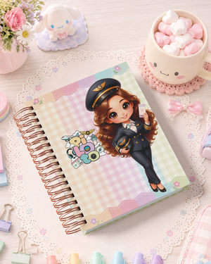 Pack de Portadas Piloto  Sobrecargo  Aeromoza - Sweet Rainbow