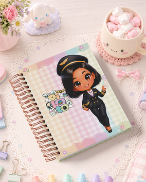 Pack de Portadas Piloto  Sobrecargo  Aeromoza - Sweet Rainbow