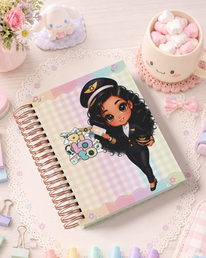 Pack de Portadas Piloto  Sobrecargo  Aeromoza - Sweet Rainbow