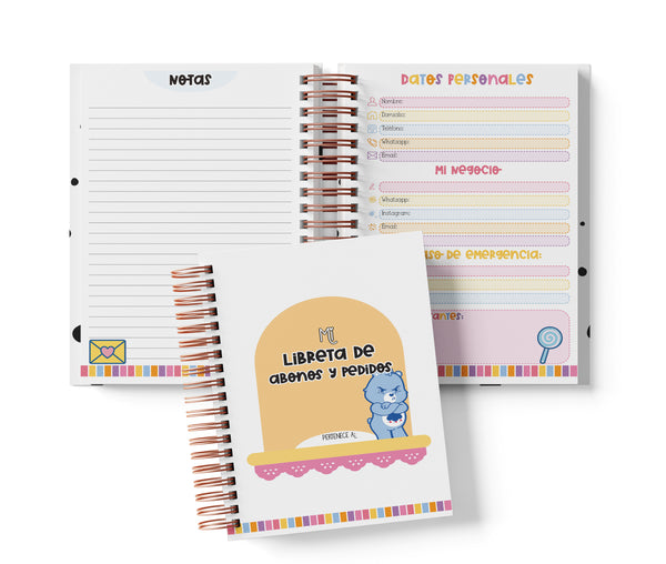 Libreta de Abonos y Pedidos - Cariñositos