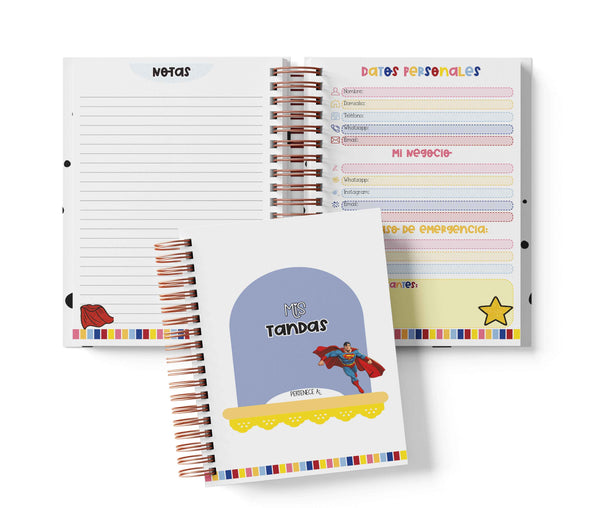 Libreta de Tandas 25 Participantes - Superman