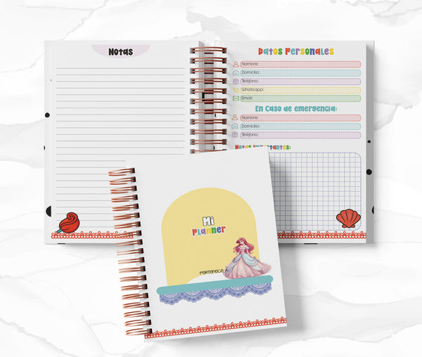 Planner 2 Días por Página - Ariel - La Sirenita
