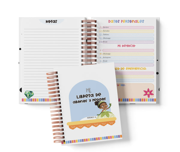 Libreta de Abonos y Pedidos - Tiana - La Princesa y el Sapo