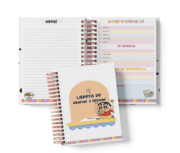 Libreta de Abonos y Pedidos - Shin-chan