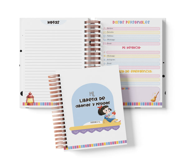 Libreta de Abonos y Pedidos - Blanca Nieves