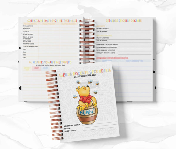 Agenda Secundaria - Winnie Pooh