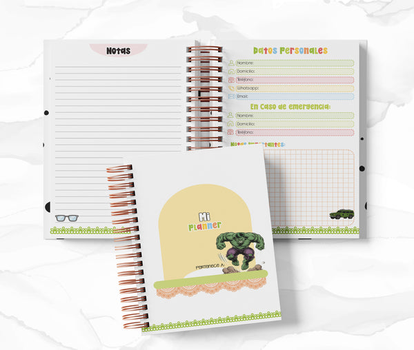 Planner Diario - Hulk