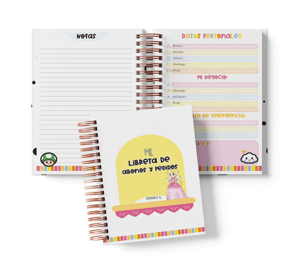 Libreta de Abonos y Pedidos - Mario Bros