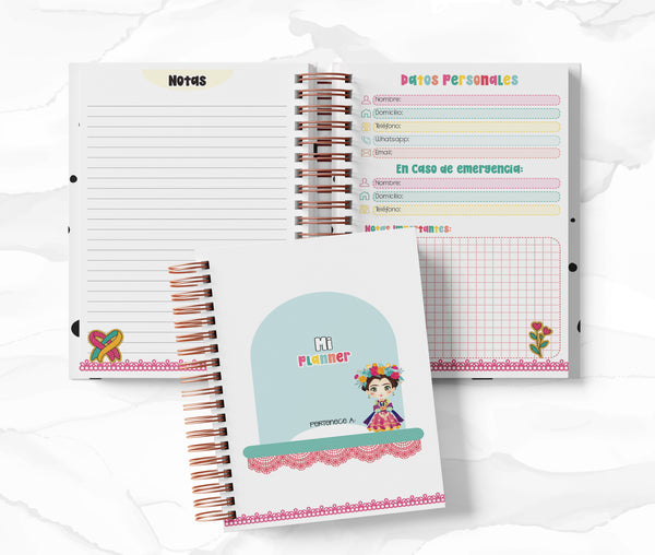 Planner 2 Días por Página - Frida Kahlo