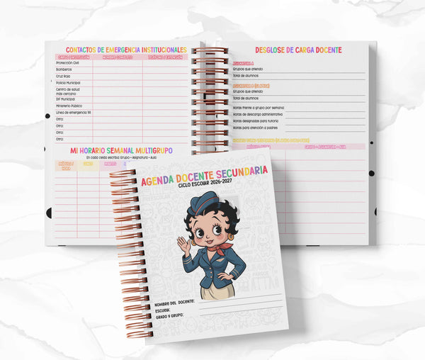 Agenda Secundaria - Betty Boop