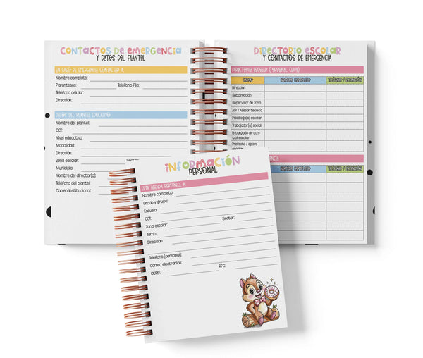 Agenda Preescolar MO - Chip y Dale