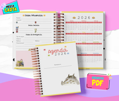 Agenda Diaria 2026 de Totoro (PDF no editable) – Día por Página – Media Carta 14×21.5 cm – Español