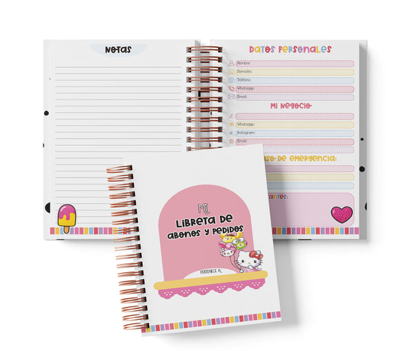Libreta de Abonos y Pedidos - Hello Kitty