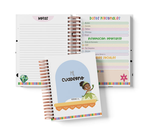Cuaderno Medio Oficio - Tiana - La Princesa y el Sapo