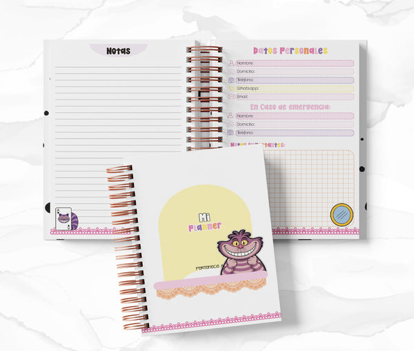 Planner Diario - Gato de Cheshire