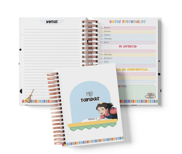 Libreta de Tandas 15 Participantes - Kiki's Delivery Service