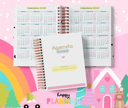 Agenda 2026 sin Horarios | Sábado y Domingo Juntos | Planner Diario PDF