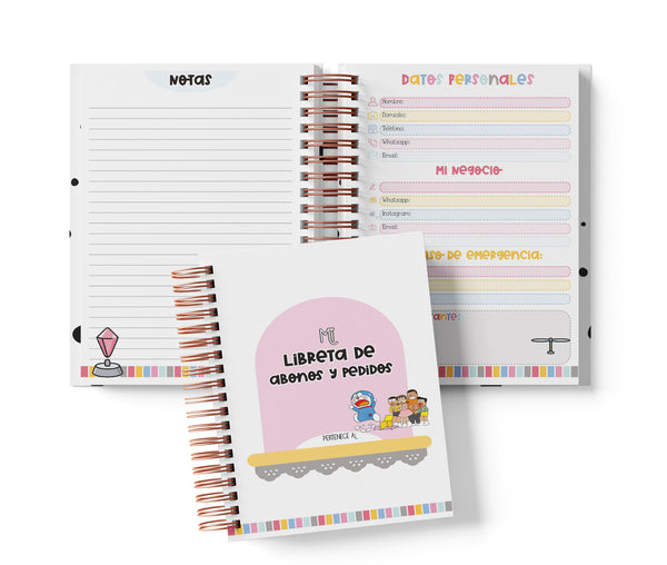Libreta de Abonos y Pedidos - Doraemon