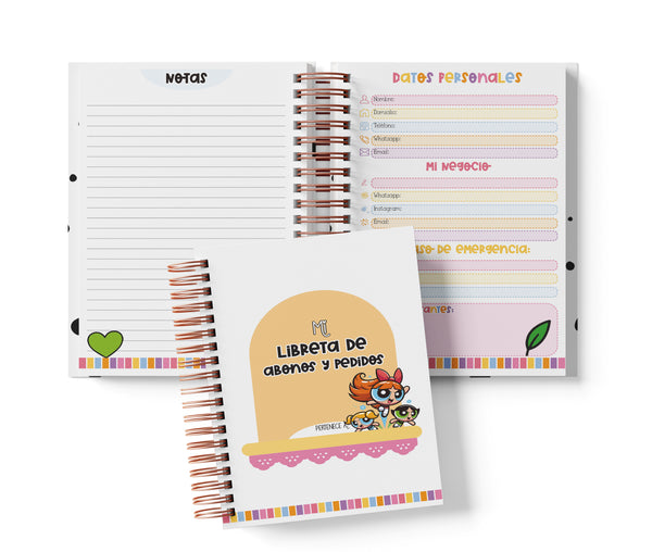 Libreta de Abonos y Pedidos - Chicas Superpoderosas