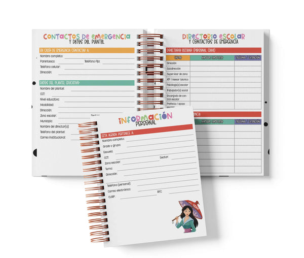 Agenda Preescolar MO - Mulán