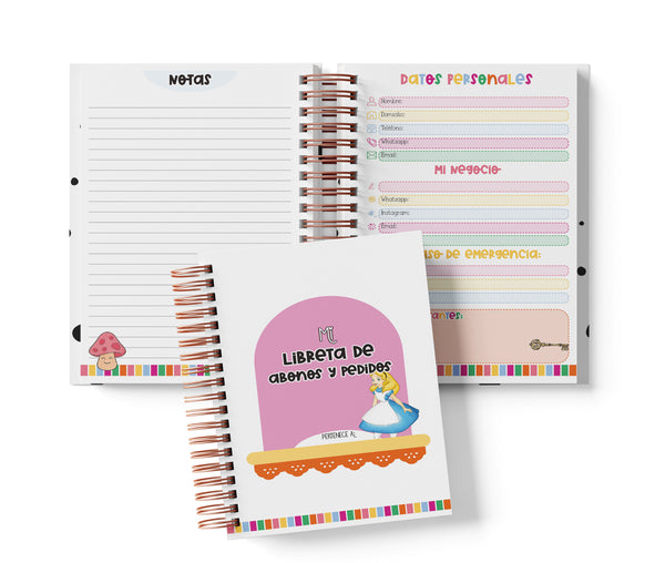 Libreta de Abonos y Pedidos - Alicia en el País de las Maravillas