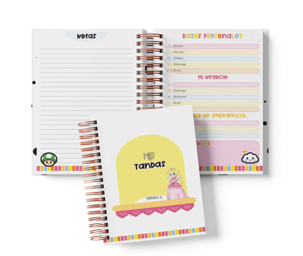 Libreta de Tandas 15 Participantes - Mario Bros