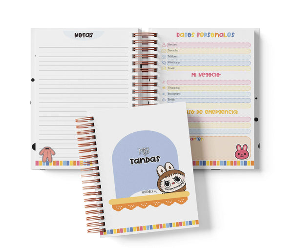 Libreta de Tandas 21 Participantes - Labubu