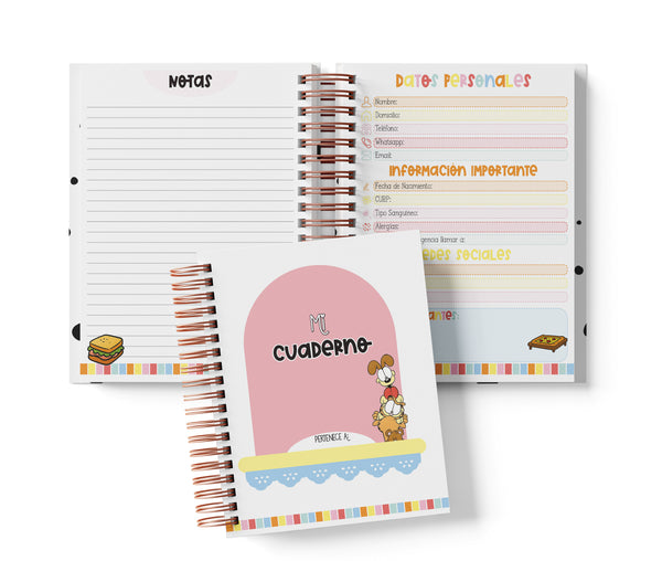 Cuaderno Media Carta - Garfield