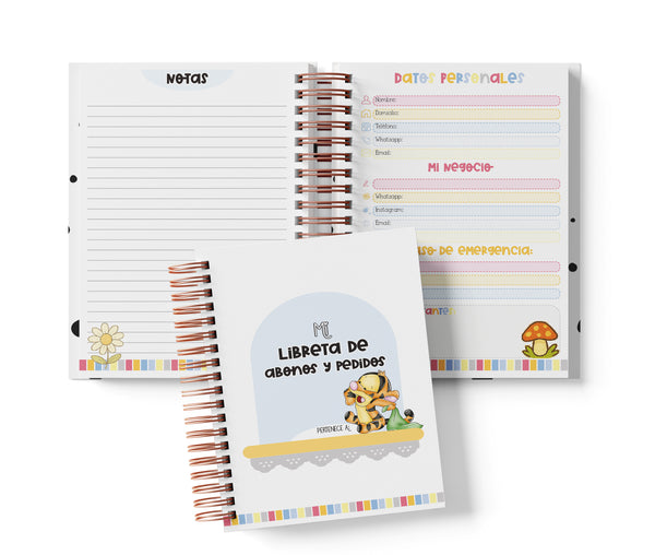Libreta de Abonos y Pedidos - Winnie Pooh