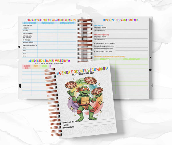 Agenda Secundaria - Tortugas Ninja