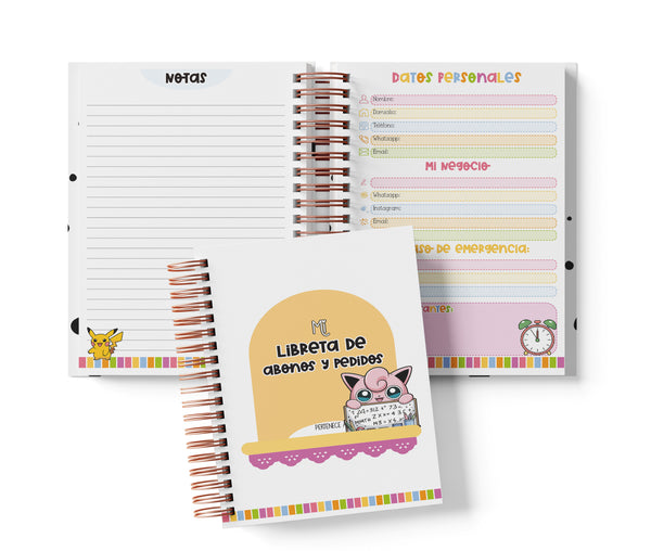 Libreta de Abonos y Pedidos - Pokémon