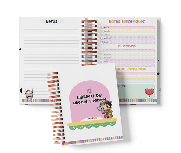 Libreta de Abonos y Pedidos - Betty Boop