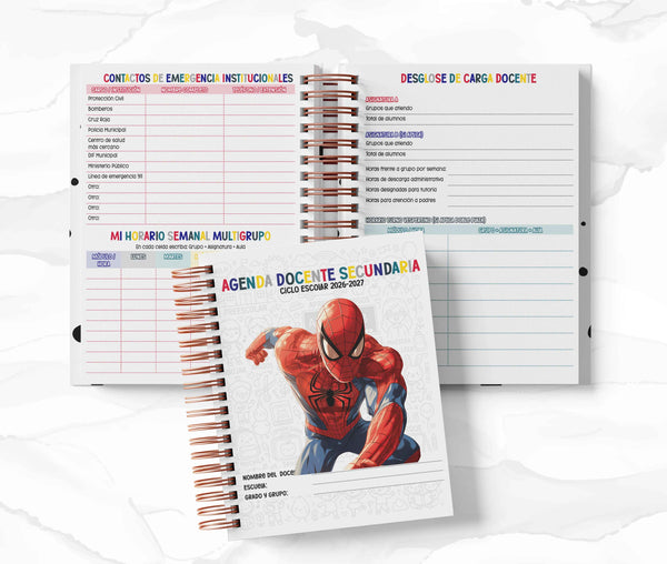 Agenda Secundaria - Spider-Man
