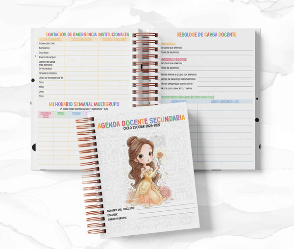 Agenda Secundaria - La Bella y la Bestia