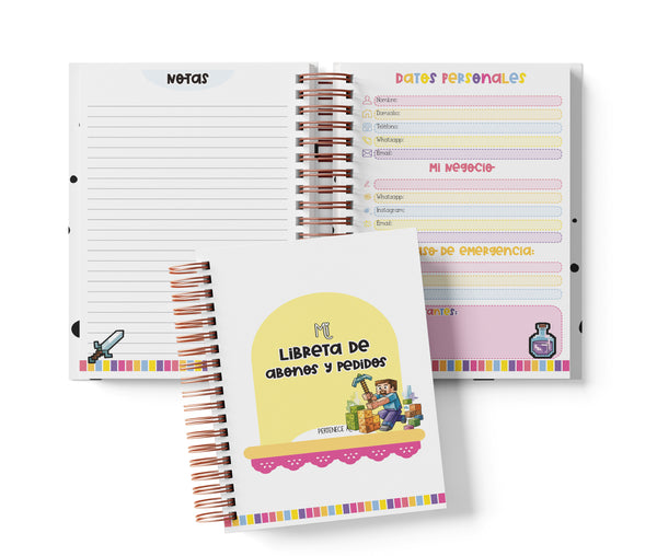 Libreta de Abonos y Pedidos - Minecraft