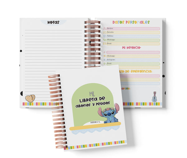 Libreta de Abonos y Pedidos - Stitch