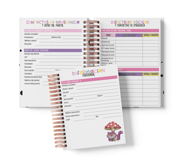 Agenda Preescolar MO - Gato de Cheshire