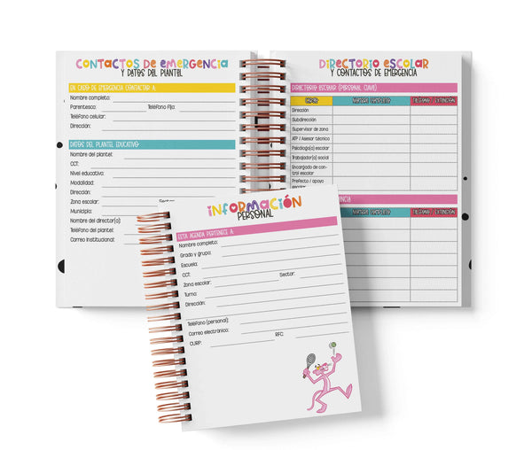 Agenda Preescolar MO - Pantera Rosa