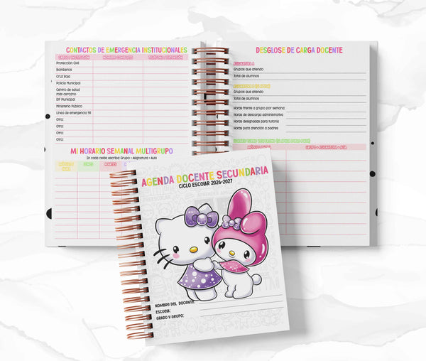 Agenda Secundaria - Hello Kitty