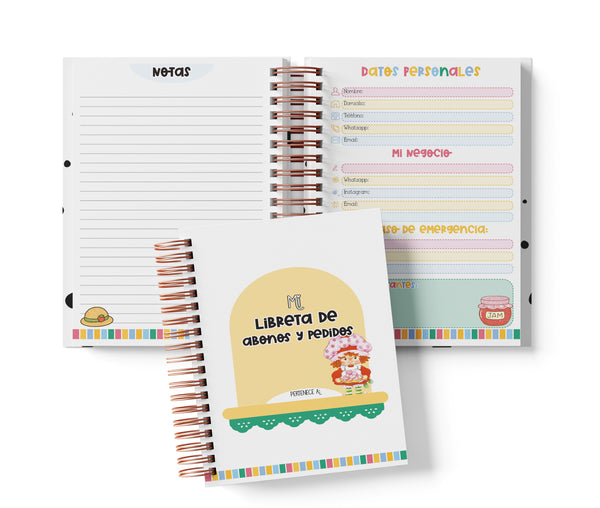 Libreta de Abonos y Pedidos - Rosita Fresita