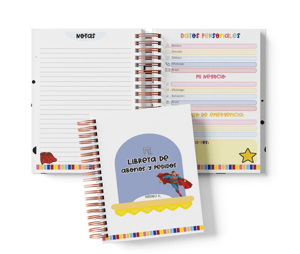 Libreta de Abonos y Pedidos - Superman
